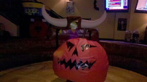 Rodeo Pumpkin Inflatable Rides and Slides Monster